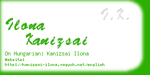 ilona kanizsai business card